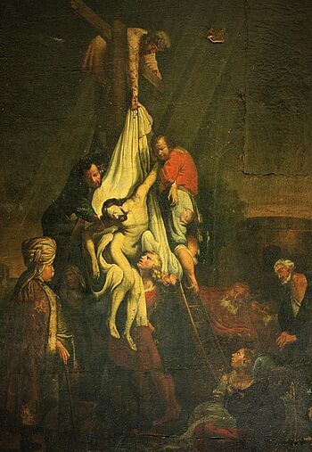 Kreuzabnahme Christi, Kopie nach Rembrandt, 18. Jh., aus Chorhaus Neudietendorf