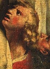 Detail aus Kreuzabnahme Christi, Kopie nach Rembrandt, 18. Jh., aus Chorhaus Neudietendorf