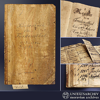 Kirchenbuch von Friedensthal, St. Croix, heute amerikanische Jungferninseln